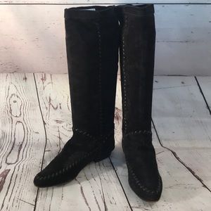 Barbara Bowman Black Suede Boots